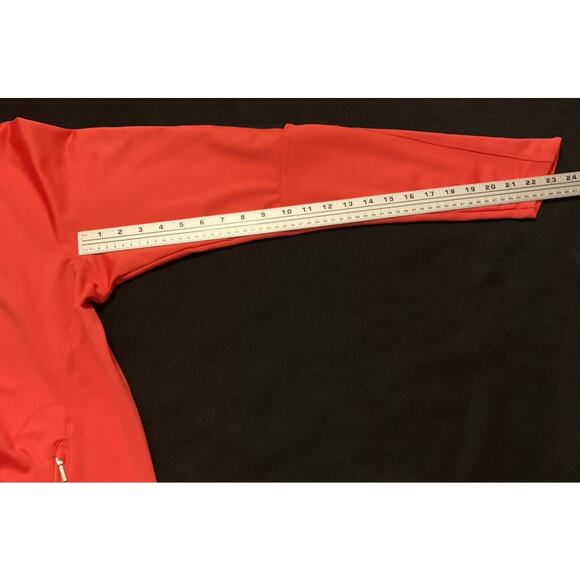 Straight Down Womens XL Orange Black Full Zip Jacket Golf Tennis Pickle Ball - Picture 8 of 16